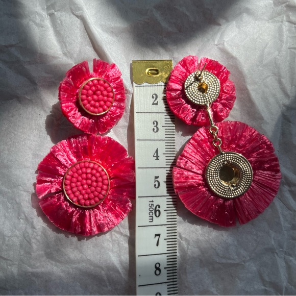 Target Sugarfix by Baublebar Pink Raffia Statement Earrings - Picture 3 of 5